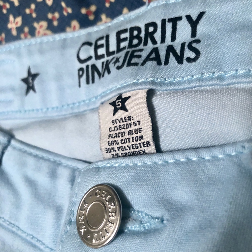 👖 Celeb Pink Aquamarine Blue Skinny Jeans ⭐️ - Picture 2 of 4